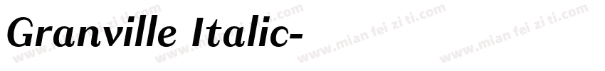 Granville Italic字体转换